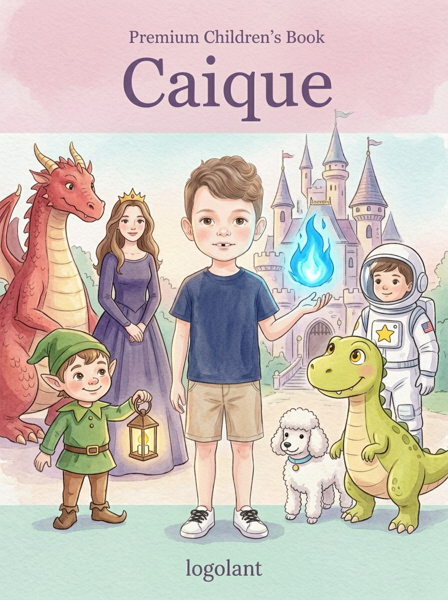Ilustração da história infantil Caique e a Chama Azul